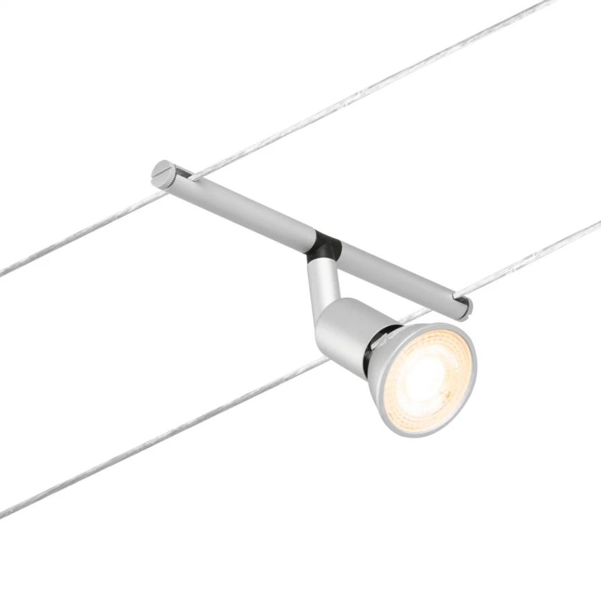 Paulmann 94442 - ZESTAW 5xGU5,3/10W Kompletny system linowy SALT 230V matowy chrom