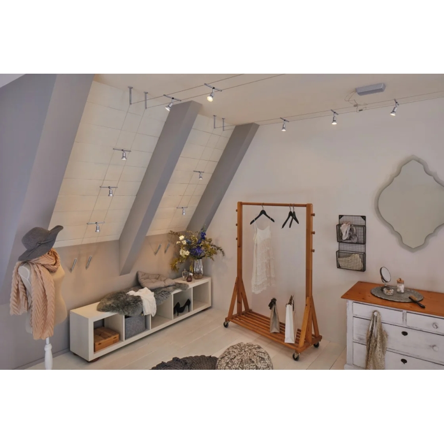 Paulmann 94443 - 1xGU5,3/10W Oprawa punktowa do systemu linkowego SALT 12V matowy chrom