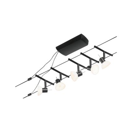 Paulmann 94450 - ZESTAW 5xGU5,3/10W Oprawa punktowa do systemu linkowego SHEELA 230V czarna