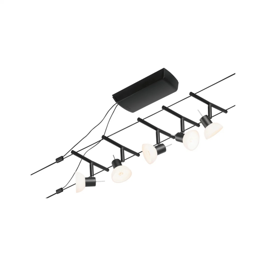 Paulmann 94450 - ZESTAW 5xGU5,3/10W Oprawa punktowa do systemu linkowego SHEELA 230V czarna