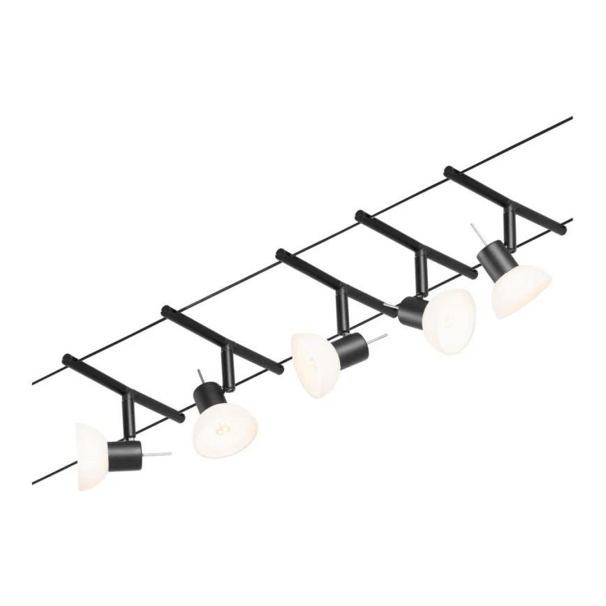 Paulmann 94450 - ZESTAW 5xGU5,3/10W Oprawa punktowa do systemu linkowego SHEELA 230V czarna