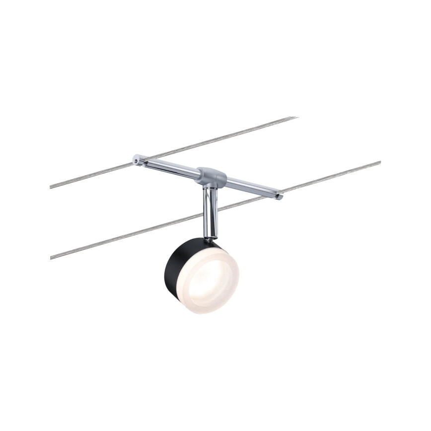Paulmann 94457 - ZESTAW 5xLED/4W Oprawa punktowa do systemu linkowego CLEAR 230V czarny/błyszczący chrom