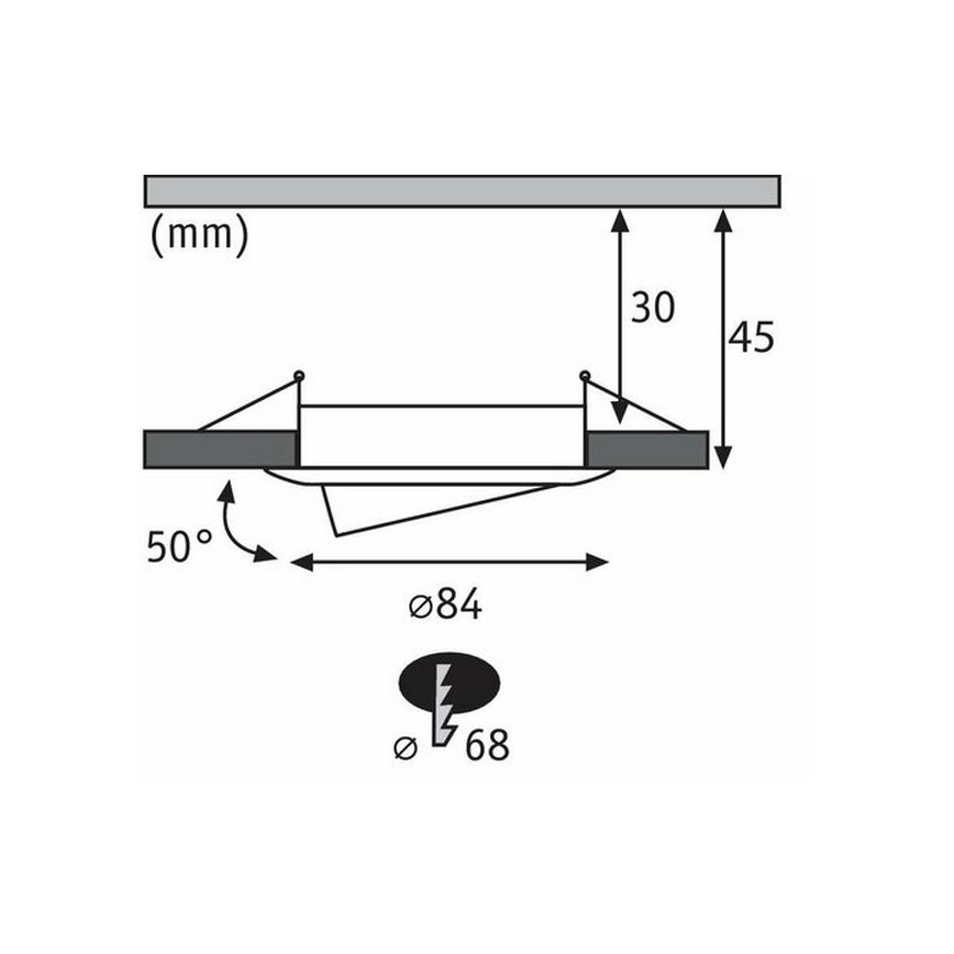 Paulmann 94471 - ZESTAW 3xLED/6W IP23 Oprawa wpuszczana łazienkowa NOVA 230V