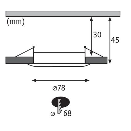 Paulmann 94473 - ZESTAW 3xLED/6W IP44 Oprawa wpuszczana łazienkowa NOVA 230V