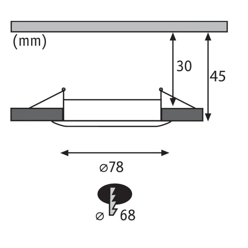Paulmann 94473 - ZESTAW 3xLED/6W IP44 Oprawa wpuszczana łazienkowa NOVA 230V