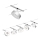 Paulmann 94475 - Zestaw 5xLED/5W kompletny system linkowy CIRCLE 230V matowy chrom