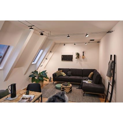 Paulmann 94479 - ZESTAW 5xLED/5W Kompletny system linkowy CIRCLE 230V czarny