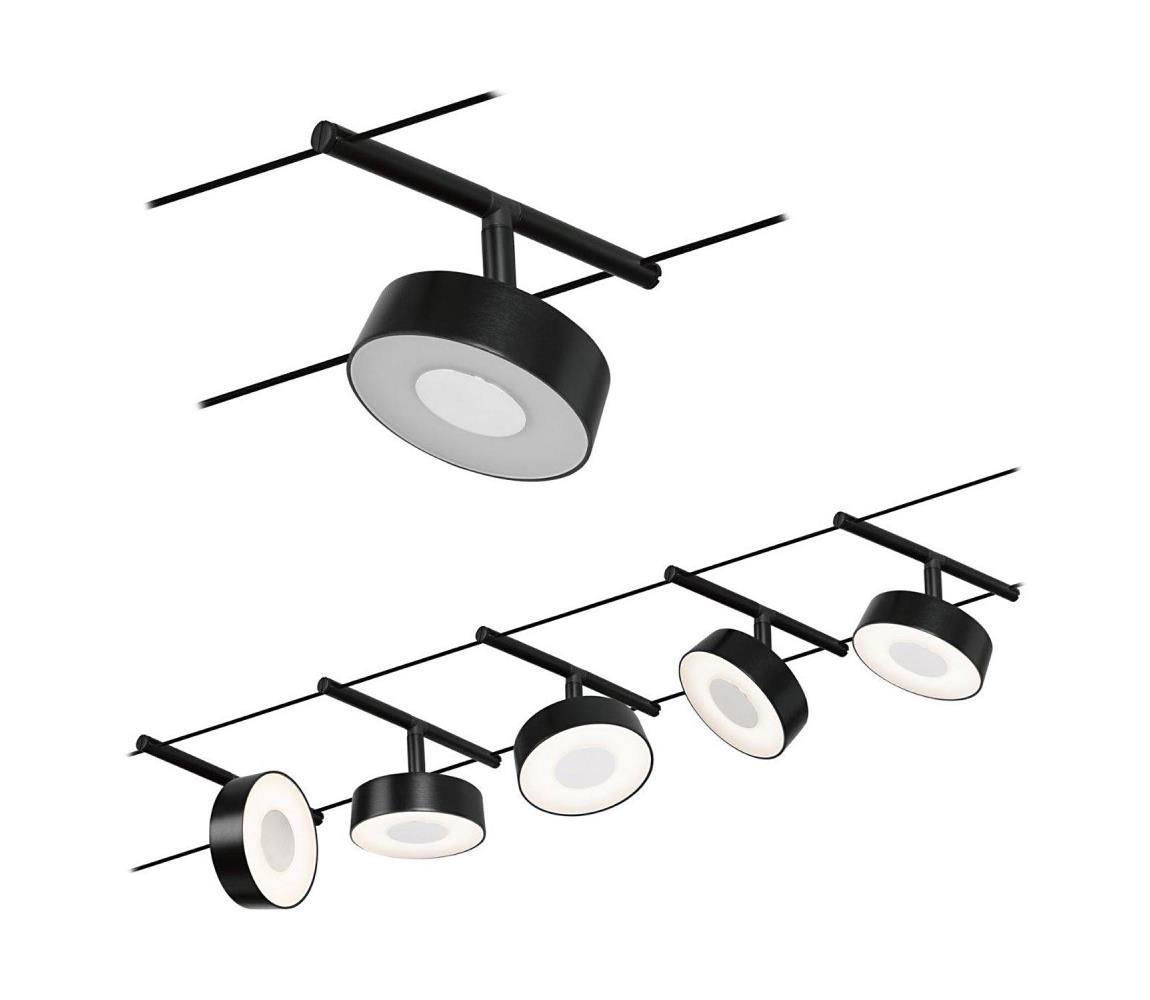 Paulmann 94479 - ZESTAW 5xLED/5W Oświetlenie punktowe CIRCLE 230V czarne
