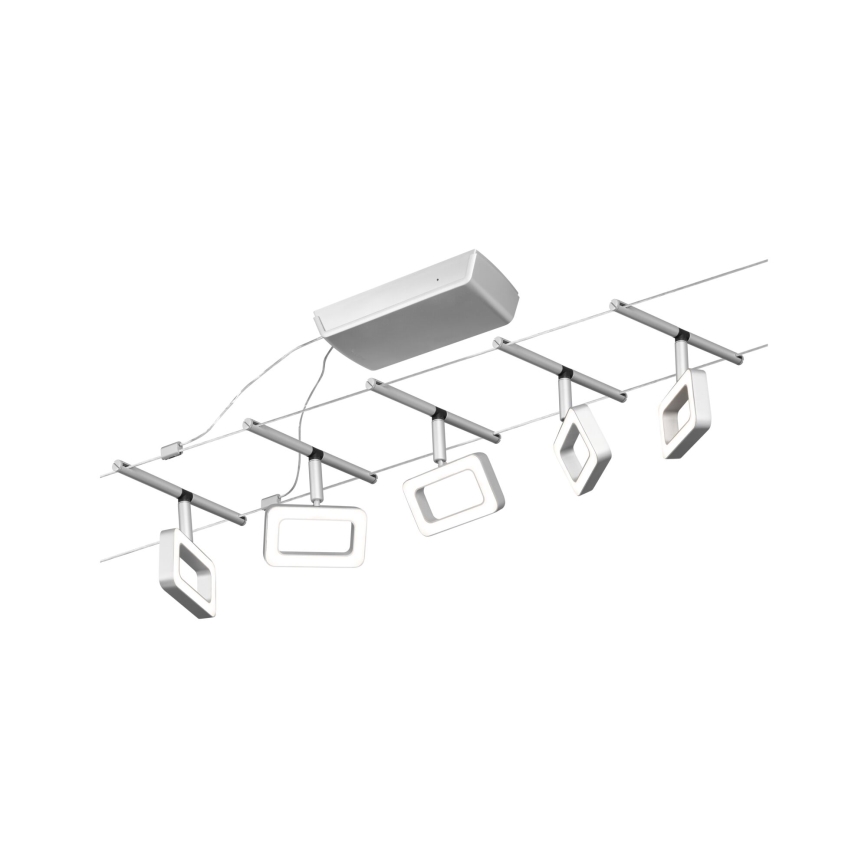 Paulmann 94481 - ZESTAW 5xLED/4,8W Kompletny system linkowy FRAME 230V matowy chrom