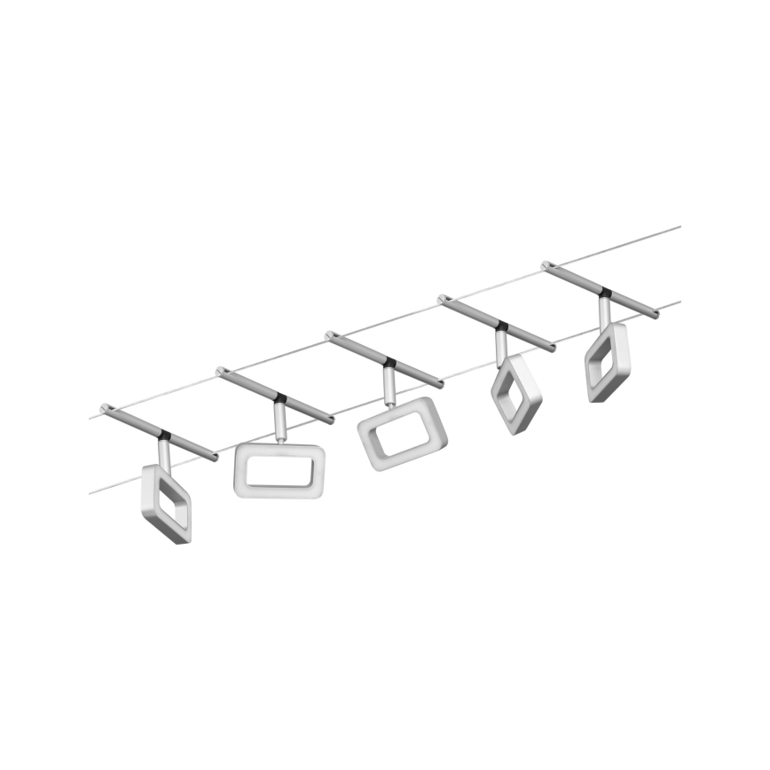 Paulmann 94481 - ZESTAW 5xLED/4,8W Kompletny system linkowy FRAME 230V matowy chrom