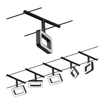 Paulmann 94485 - ZESTAW 5xLED/4,8W Kompletny system linkowy FRAME 230V czarny