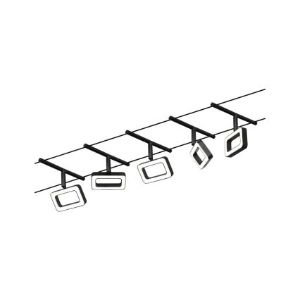 Paulmann 94485 - ZESTAW 5xLED/4,8W Kompletny system linkowy FRAME 230V czarny