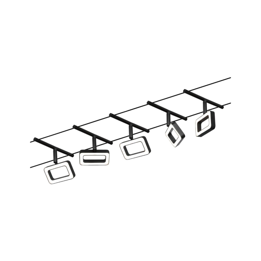 Paulmann 94485 - ZESTAW 5xLED/4,8W Kompletny system linkowy FRAME 230V czarny