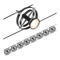 Paulmann 94494 - ZESTAW 8xGU5,3/7,5W Oprawa punktowa do systemu linkowego CARDAN 230V czarna