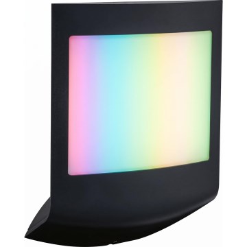 Paulmann 94513 - RGBW LED/8,2W IP44 Ściemnialna zewnętrzna oprawa ścienna z czujnikiem ruchu i zmierzchu PADEA 230V antracyt