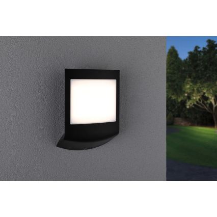 Paulmann 94513 - RGBW LED/8,2W IP44 Ściemnialne oświetlenie numeru domu z czujnikiem zmierzchu PADEA 230V antracyt