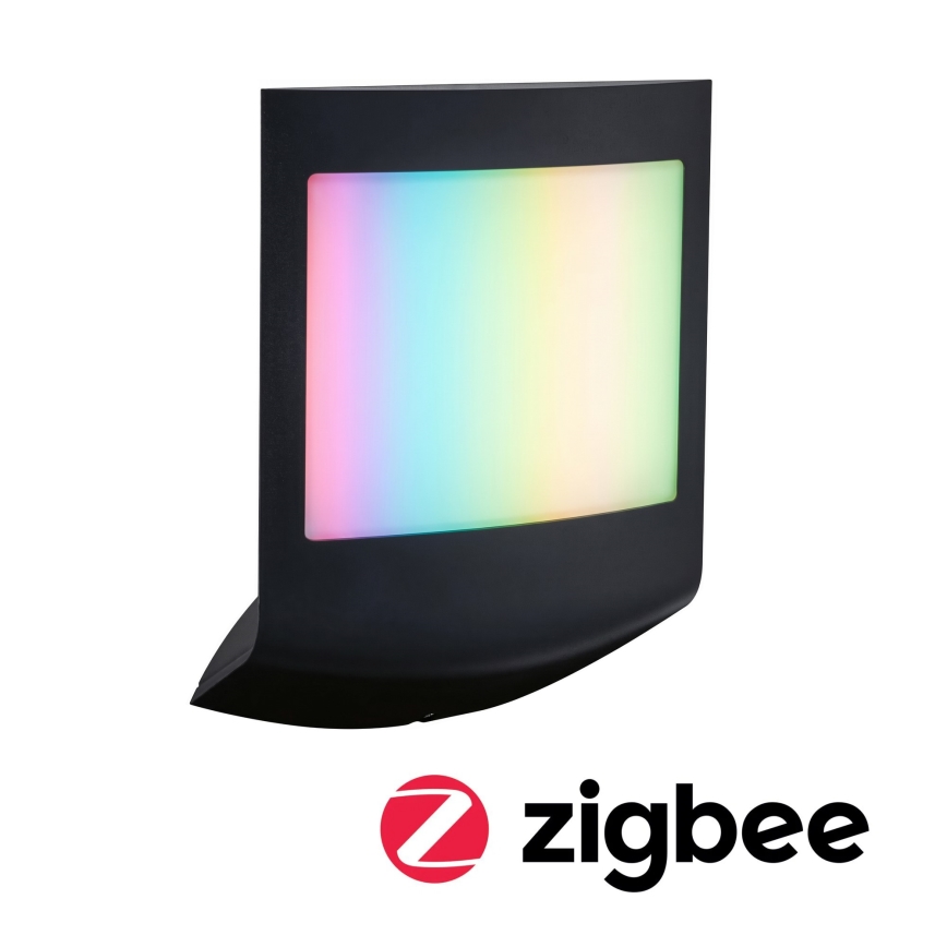 Paulmann 94513 - RGBW LED/8,2W IP44 Ściemnialna zewnętrzna oprawa ścienna z czujnikiem ruchu i zmierzchu PADEA 230V antracyt
