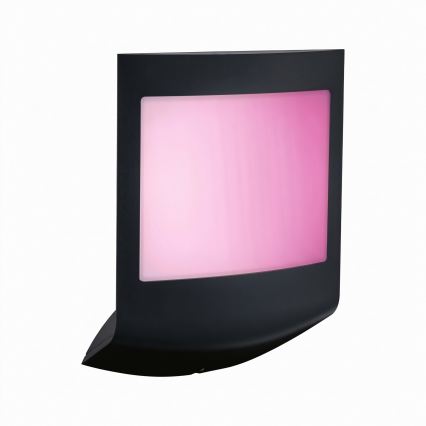 Paulmann 94513 - RGBW LED/8,2W IP44 Ściemnialna zewnętrzna oprawa ścienna z czujnikiem ruchu i zmierzchu PADEA 230V antracyt