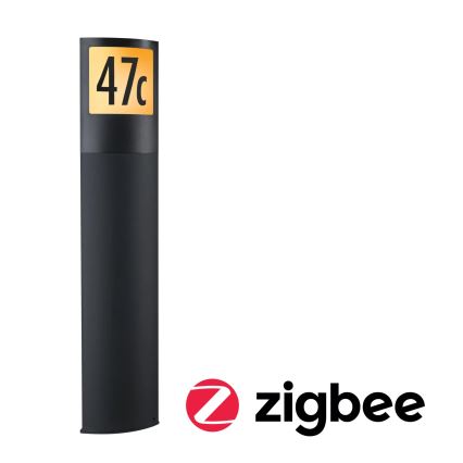Paulmann 94515 - LED/8,5W IP44 Oprawa oświetlająca numer domu z możliwością ściemniania oraz czujnikiem ruchu i zmierzchu PADEA 230V antracyt