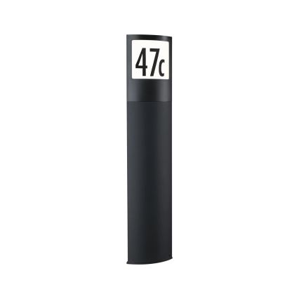 Paulmann 94515 - LED/8,5W IP44 Oprawa oświetlająca numer domu z możliwością ściemniania oraz czujnikiem ruchu i zmierzchu PADEA 230V antracyt