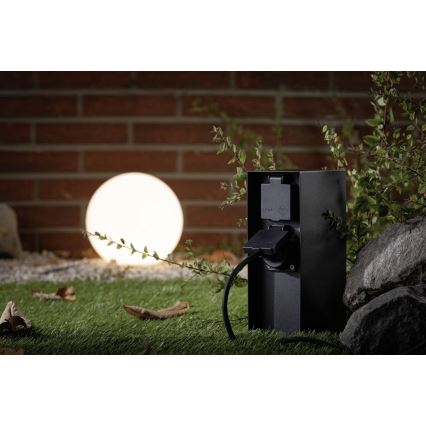 Paulmann 94657 - Zewnętrzny słupek zasilający RIO 2Z SCHUKO 230V IP44