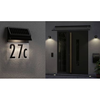 Paulmann 94694 - LED/0,2W IP44 Solarny numer domu NEDA 3,7V 1800 mAh