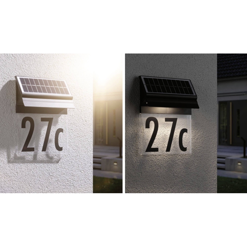 Paulmann 94694 - LED/0,2W IP44 Solarny numer domu NEDA 3,7V 1800 mAh