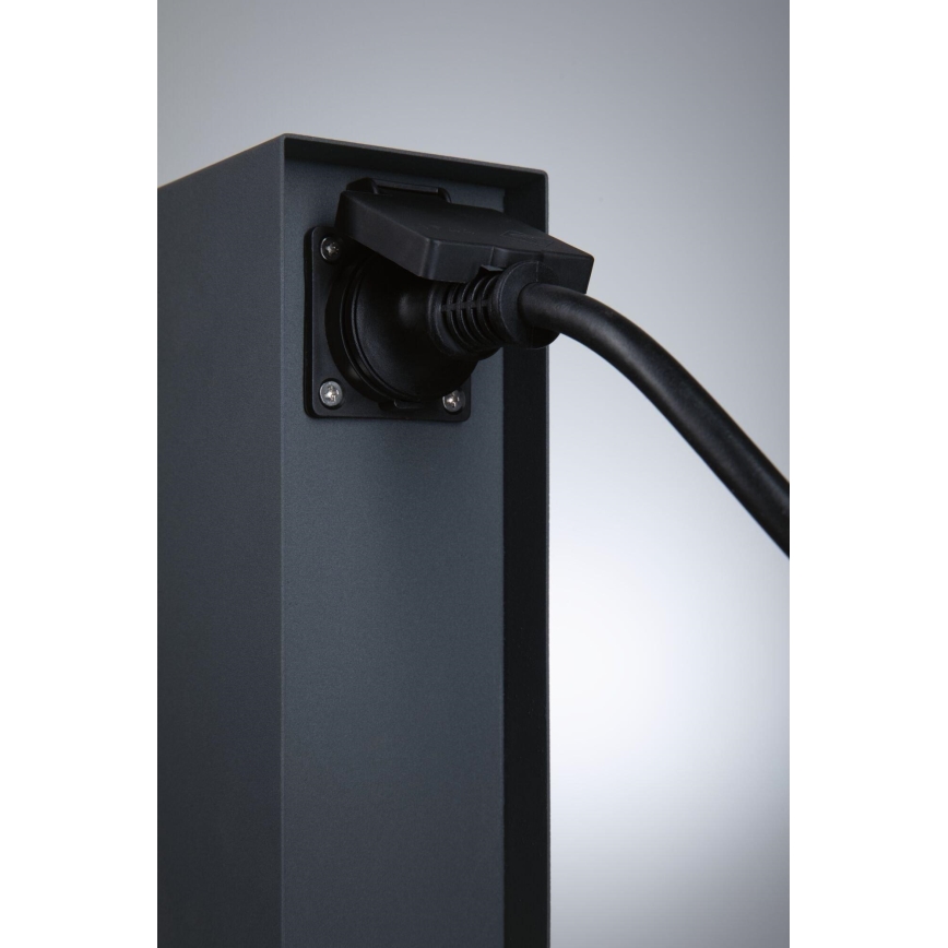 Paulmann 94700 - Zewnętrzny słupek zasilający RIO 2Z SCHUKO 230V IP44