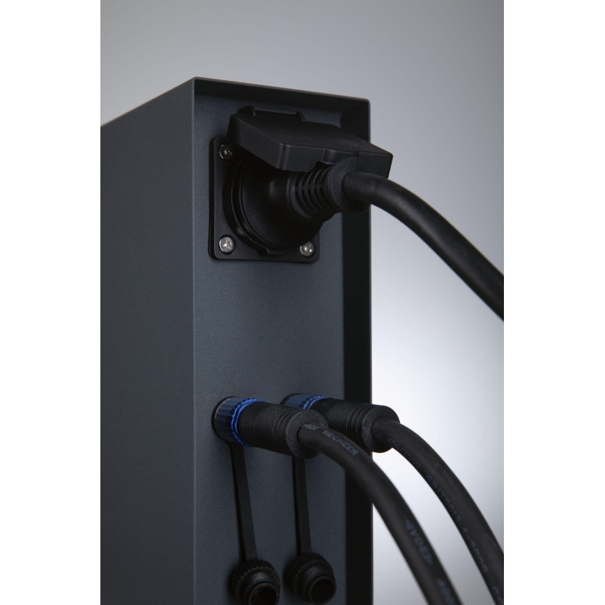Paulmann 94700 - Zewnętrzny słupek zasilający RIO 2Z SCHUKO 230V IP44