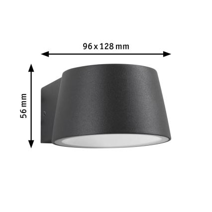 Paulmann 94713 - LED/6W IP44 Kinkiet zewnętrzny CAPERA 230V