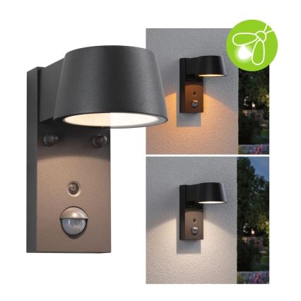 Paulmann 94714 - LED/6W IP44 Kinkiet zewnętrzny z czujnikiem CAPERA 230V 2200/3000K