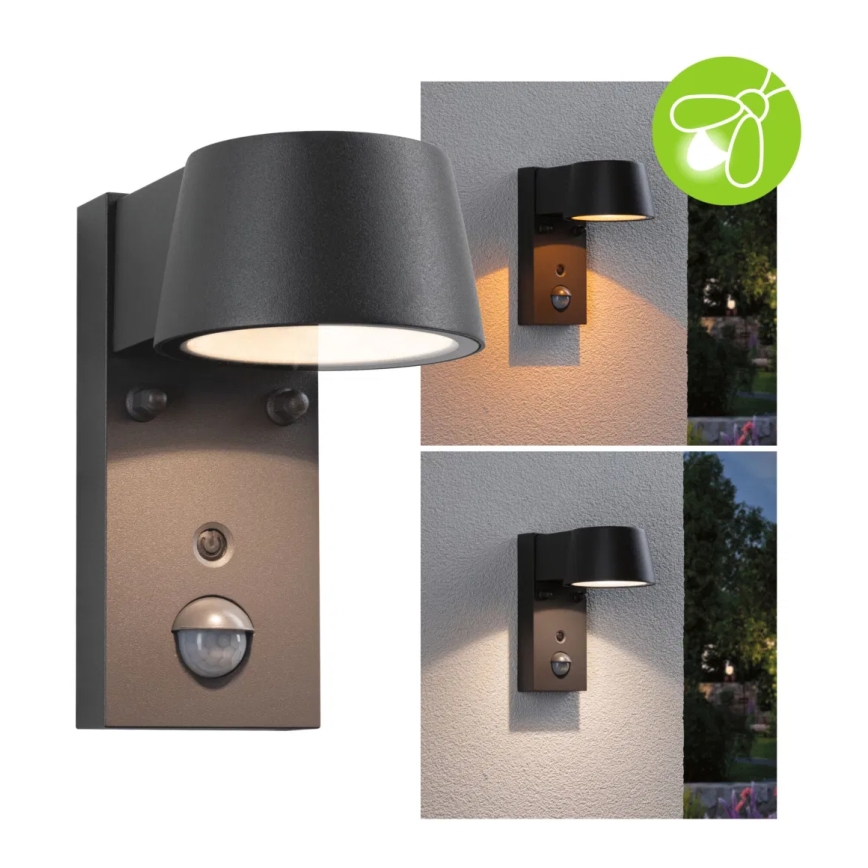 Paulmann 94714 - LED/6W IP44 Kinkiet zewnętrzny z czujnikiem CAPERA 230V 2200/3000K