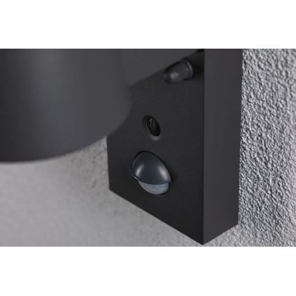 Paulmann 94714 - LED/6W IP44 Kinkiet zewnętrzny z czujnikiem CAPERA 230V 2200/3000K