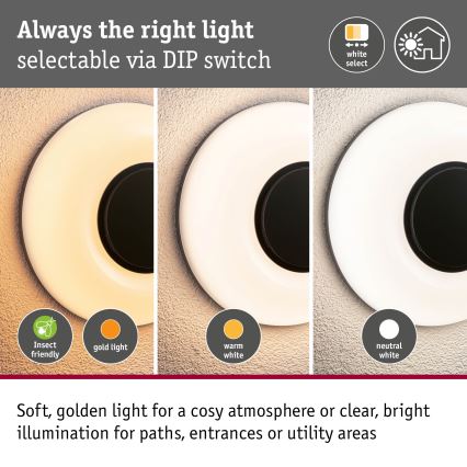 Paulmann 94955 - LED/20,5W IP65 ściemnialna zewnętrzna oprawa ścienna AUREVA 230V 2200/3000/4000K antracyt