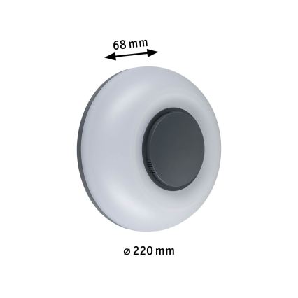 Paulmann 94955 - LED/20,5W IP65 ściemnialna zewnętrzna oprawa ścienna AUREVA 230V 2200/3000/4000K antracyt