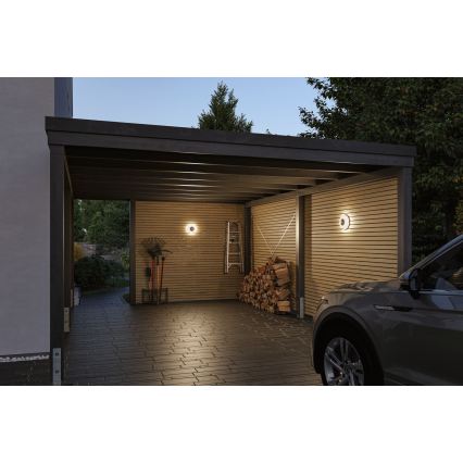 Paulmann 94956 - LED/20,5W IP65 Ściemnialny zewnętrzny kinkiet z czujnikiem ruchu i zmierzchu AUREVA 230V 2200/3000/4000K antracyt