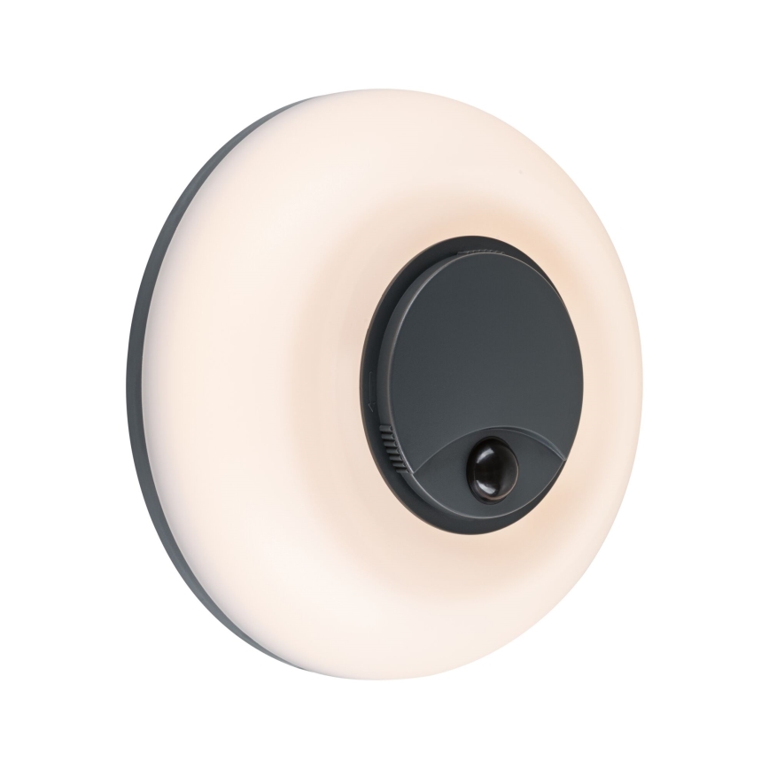 Paulmann 94956 - LED/20,5W IP65 Ściemnialny zewnętrzny kinkiet z czujnikiem ruchu i zmierzchu AUREVA 230V 2200/3000/4000K antracyt