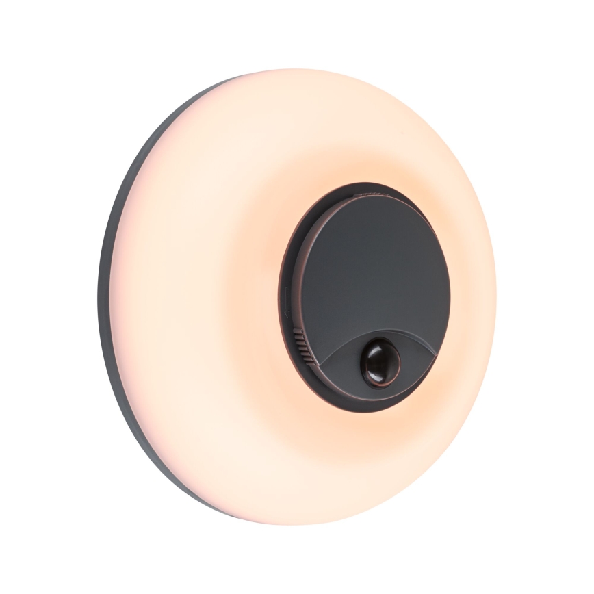 Paulmann 94956 - LED/20,5W IP65 Ściemnialny zewnętrzny kinkiet z czujnikiem ruchu i zmierzchu AUREVA 230V 2200/3000/4000K antracyt