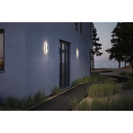 Paulmann 94957 - LED/18,5W IP65 ściemnialny zewnętrzny kinkiet ELUNOR 230V 2200/3000/4000K antracyt