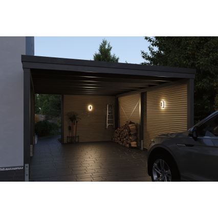 Paulmann 94958 - LED/18,5W IP65 Ściemnialna zewnętrzna oprawa ścienna z czujnikiem ruchu i zmierzchu ELUNOR 230V 2200/3000/4000K antracyt