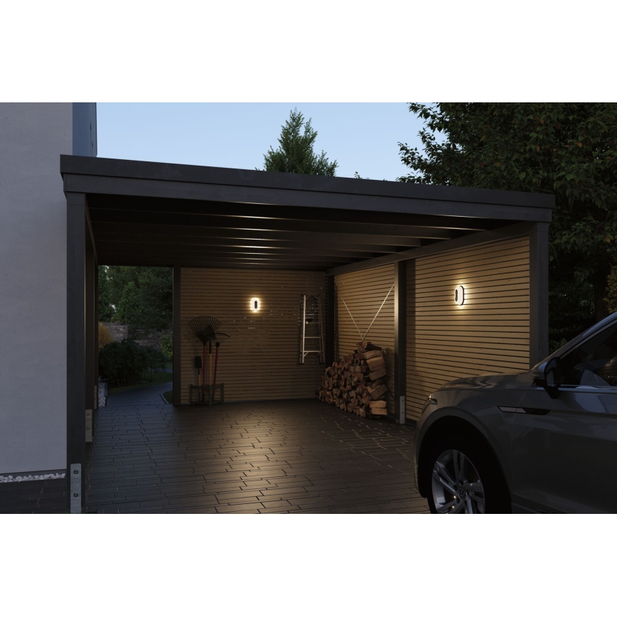 Paulmann 94958 - LED/18,5W IP65 Ściemnialna zewnętrzna oprawa ścienna z czujnikiem ruchu i zmierzchu ELUNOR 230V 2200/3000/4000K antracyt