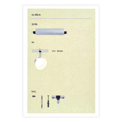 Paulmann 95194 - 4xLED/4W Oświetlenie punktowe ICE 230V