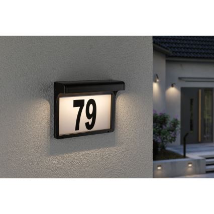 Paulmann 95388 - LED/0,05W IP44 Solarny numer domu z czujnikiem DAYTON 1,2V 600 mAh