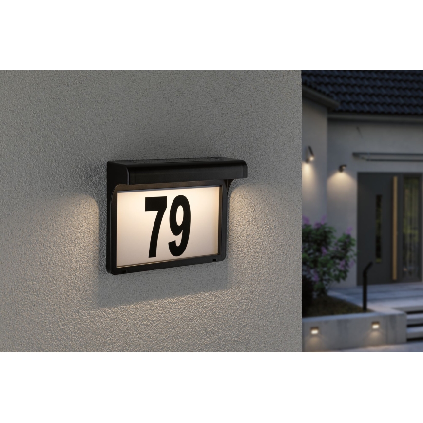 Paulmann 95388 - LED/0,05W IP44 Solarny numer domu z czujnikiem DAYTON 1,2V 600 mAh