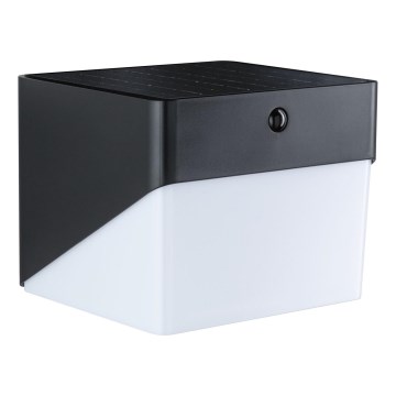 Paulmann 95746 - LED/2,3W IP44 Kinkiet solarny z czujnikiem EILEEN 3,7/230V 4000 mAh czarny
