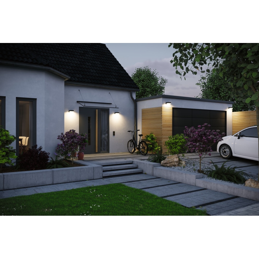 Paulmann 95748 - LED/2,3W IP44 Solarny kinkiet z czujnikiem ISLEEN 3,7/230V 4000 mAh czarny
