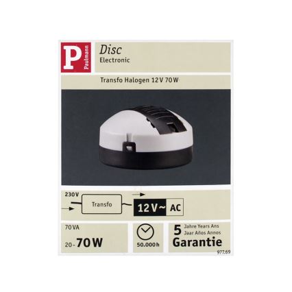 Paulmann 97769 - Transformator elektroniczny 20-70W/230V/12V