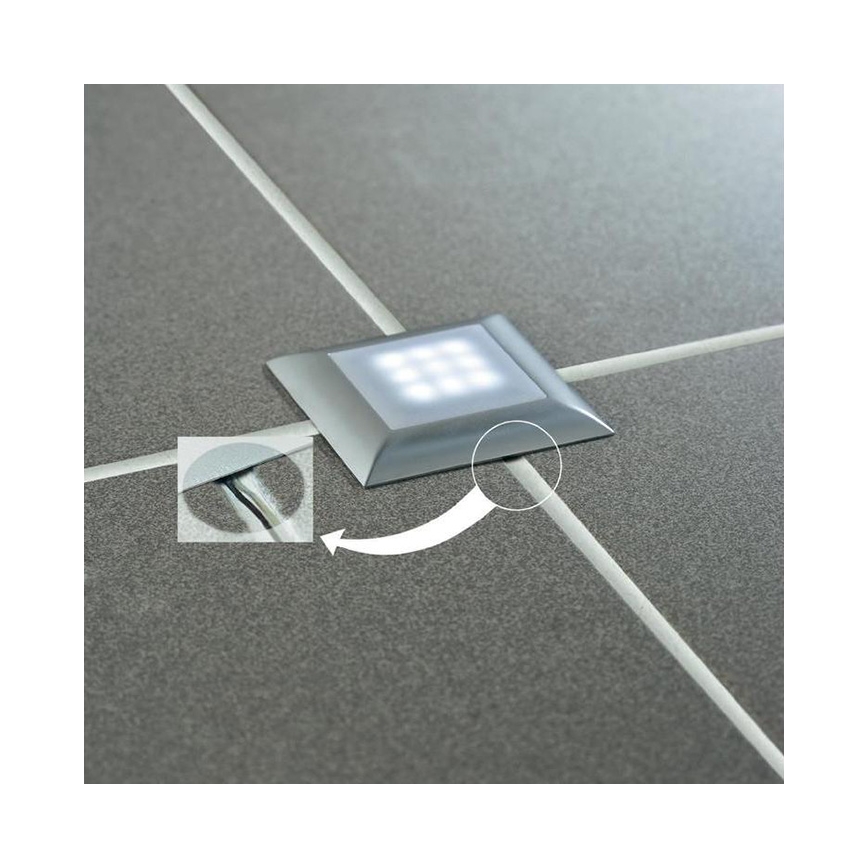 Paulmann 98862_98860 - SET 3x LED Oprawy podłogowe  UPDOWNLIGHT QUADRO 3xLED/1W