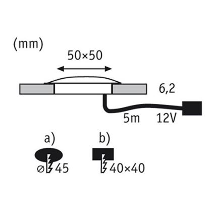 Paulmann 98862_98860 - SET 3x LED Oprawy podłogowe  UPDOWNLIGHT QUADRO 3xLED/1W