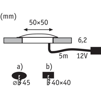 ZESTAW 3x LED Oprawa wpuszczana UPDOWNLIGHT QUADRO 3xLED/1W/230V IP67